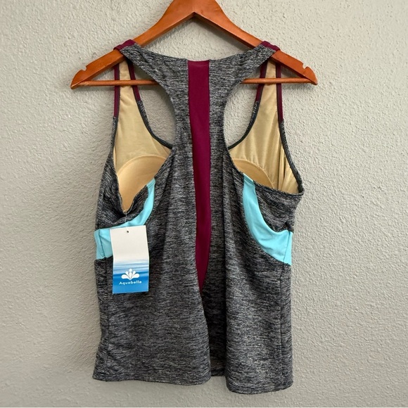 NWT Swimsuits for all Aquabelle Tankini Top‎ Size 16 - Picture 2 of 3